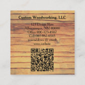 緑素朴の丸鋸職業 スクエア名刺 (裏面)