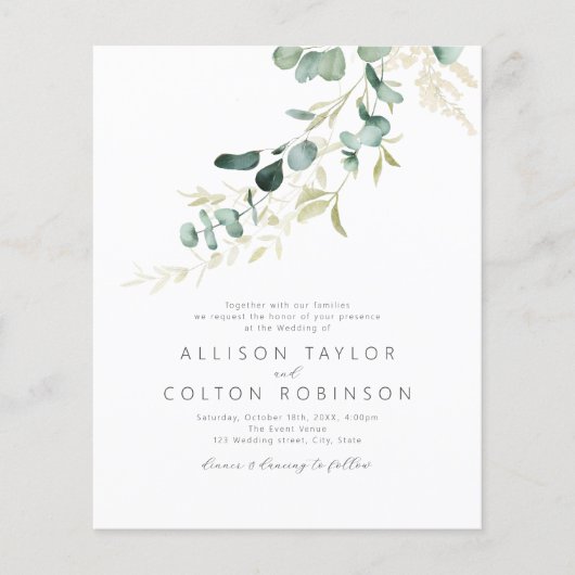 緑素朴の予算を一つ一つ結婚で使う (正面)