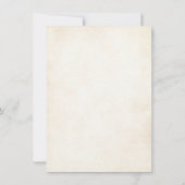 緑素朴の写真が日付を救う 招待状 (裏面)