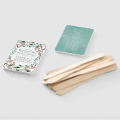 緑素朴の冬の結婚式 ハンドファン (組立なし)