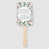 緑素朴の冬の結婚式 ハンドファン (正面)