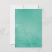 緑素朴の冬の赤ちゃんシャワー サンキューカード (裏面)