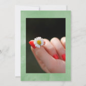 緑素朴の国のお祝い写真 招待状 (裏面)