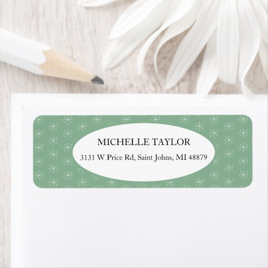 緑素朴の国の雪 ラベル (インサイチュ)