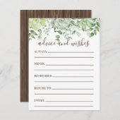 緑素朴の多肉性モダン赤ちゃんシャワー エンクロージャーカード (正面/裏面)