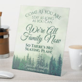 緑素朴の山林オープンシー結婚ズ 台座サイン (インサイチュ)