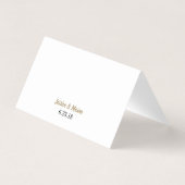 緑素朴の折り畳み座席表 名刺 (裏面)