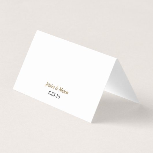 緑素朴の折り畳み座席表 名刺 (裏面)