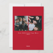 緑素朴の木とライトのクリスマスフォト シーズンカード (裏面)