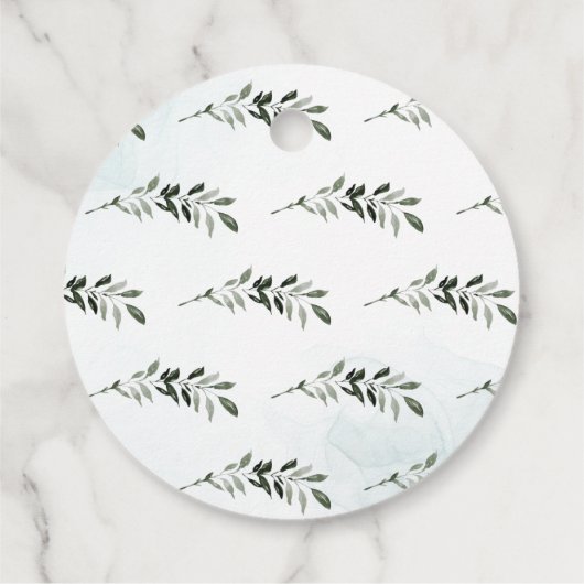 緑素朴の木のスライス |さん結婚ありがとう フェイバータグ (裏面)