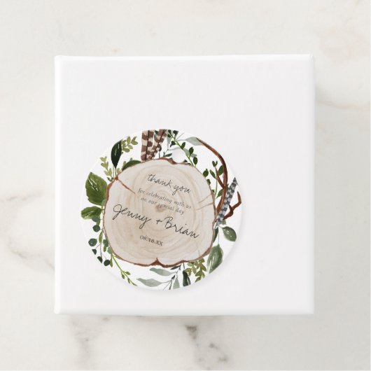 緑素朴の木のスライス |さん結婚ありがとう フェイバータグ (インサイチュ)