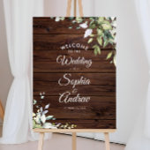 緑素朴の木の結婚歓迎 ポスター