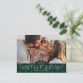 緑素朴の格子模様 シーズンポストカード (スタンド正面)