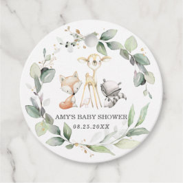 緑素朴の森の動物ありがとう フェイバータグ