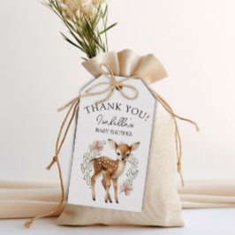 緑素朴の森の赤ちゃんシャワーありがとう ギフトタグ