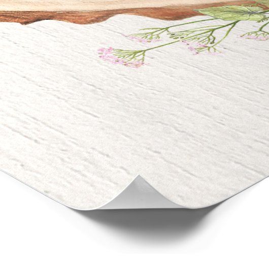 緑素朴の森の赤ちゃんシャワー歓迎サイン ポスター (角)