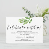 緑素朴の結婚リハーサルとディナー 招待状 (スタンド正面)