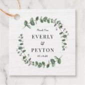 緑素朴の結婚式の引き出物ラベル フェイバータグ (正面)