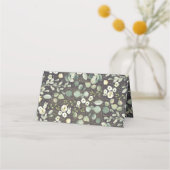 緑素朴の結婚木 |特殊パーティー プレイスカード (裏面)