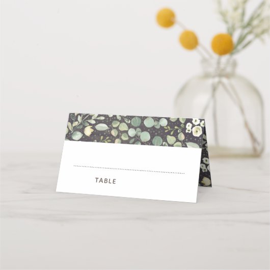 緑素朴の結婚木 |特殊パーティー プレイスカード (正面)