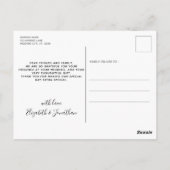 緑素朴の葉の写真は結婚ありがとう ポストカード (裏面)