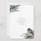 緑素朴の葉写真楽しいクリスマス シーズンカード (裏面)