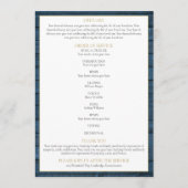 緑素朴の葬儀プログラム プログラム (裏面)