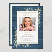 緑素朴の葬儀プログラム プログラム (正面/裏面)