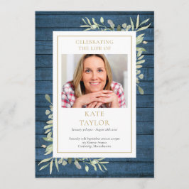 緑素朴の葬儀プログラム プログラム