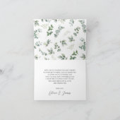 緑素朴の農園動物の赤ちゃんシャワー折り畳み サンキューカード (内部)