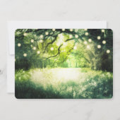 緑素朴の魅惑の森のラ結婚イト 招待状 (裏面)