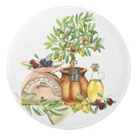 緑素朴イタリアンの金ゴールド茶色 セラミックノブ