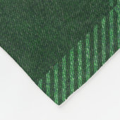 緑素朴デニムバッファロープレイド4フォトドッグ大 フリースブランケット (角)