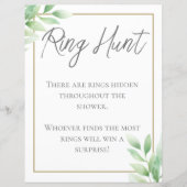 緑素朴ブライダルシャワーリングや輪狩りゲーム (正面)