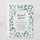 緑素朴ブライダルシャワー 招待状 (正面)