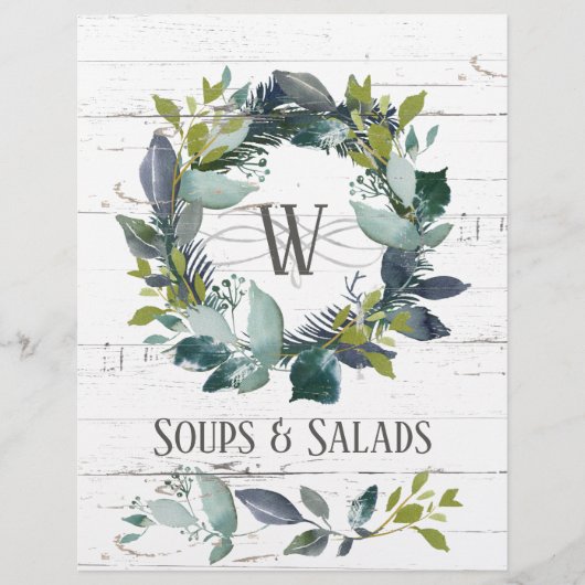 緑素朴リースレシピ仕切り (正面)