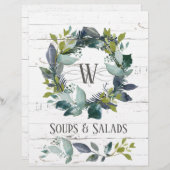 緑素朴リースレシピ仕切り (正面/裏面)