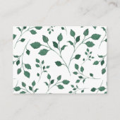 緑素朴リース |の結婚レジストリの挿入 エンクロージャーカード (裏面)