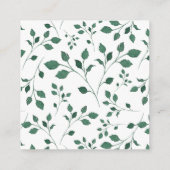 緑素朴リース |の結婚レジストリの挿入 エンクロージャーカード (裏面)