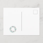 緑素朴リース | Be my Bridesmaid 結婚's インビテーションポストカード (裏面)