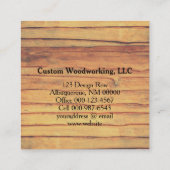 緑素朴丸鋸職業 スクエア名刺 (裏面)