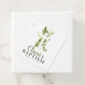 緑素朴十字少年バプテスマメッセージカード フェイバータグ (インサイチュ)