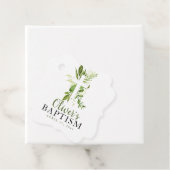 緑素朴十字少年バプテスマメッセージカード フェイバータグ (インサイチュ)