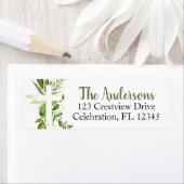 緑素朴十字洗礼差出人住所 ラベル (インサイチュ)