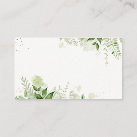 緑素朴園の結婚ブドウ園の登記簿 名刺 (裏面)