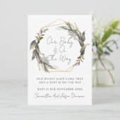 緑素朴妊娠 案内状 (スタンド正面)