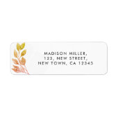 緑素朴差出人住所ラベル ラベル (正面)