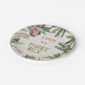 緑素朴恐竜3歳レックス3歳 ペーパープレート (アングル)