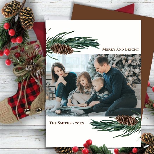 緑素朴松コーンバウ水カラーフローラ シーズンカード