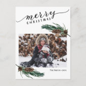 緑素朴松コーンバウ水カラーフローラ シーズンポストカード (正面)